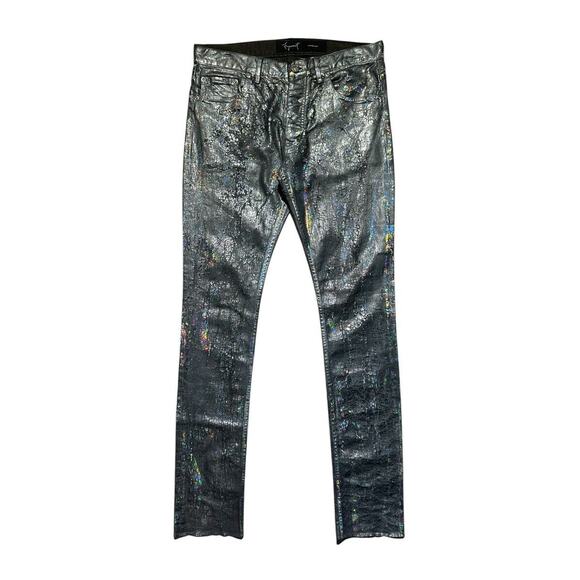 Limited Paint crackled metallic denim - Picture 1 of 5
